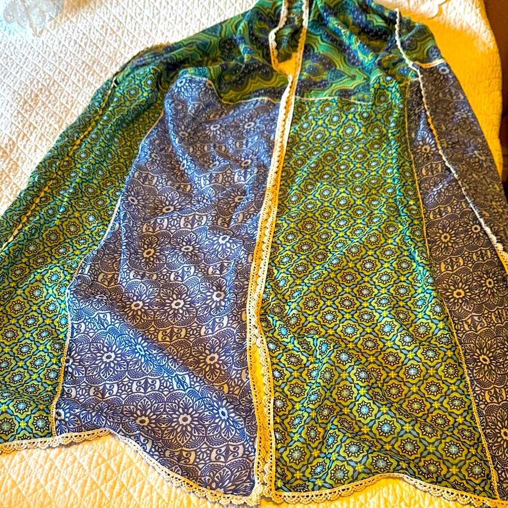 Bohemian Blue and Green Scarf